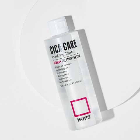 Rovectin Очищающий тонер для лица Skin Essentials Cica Care Purifying Toner, 260 мл.