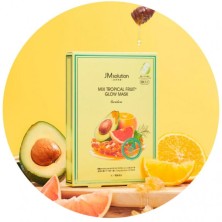 JMsolution Тканевая маска для лица для здорового сияния кожи Japan Mix Tropical Fruit Glow Mask Garden