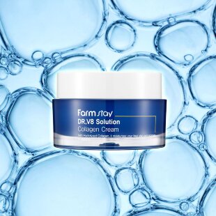 FarmStay Крем для лица с коллагеном DR.V8 Solution Collagen Cream