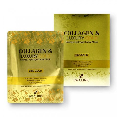 Гидрогелевая маска для лица 3W CLINIC Collagen & Luxury Gold Energy Hydrogel facial Mask