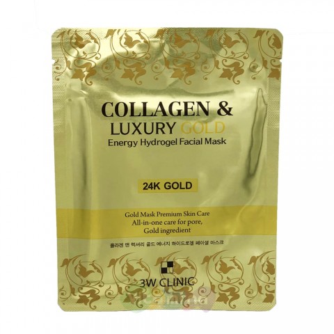 Гидрогелевая маска для лица 3W CLINIC Collagen & Luxury Gold Energy Hydrogel facial Mask