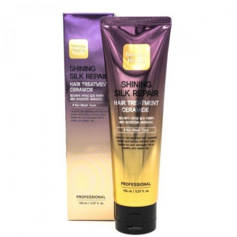 FarmStay Маска укрепляющая для сияния и блеска волос с керамидами Shining Silk Repair Hair Treatment Ceramide, 150 мл