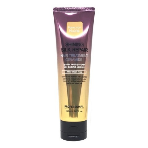 FarmStay Маска укрепляющая для сияния и блеска волос с керамидами Shining Silk Repair Hair Treatment Ceramide, 150 мл