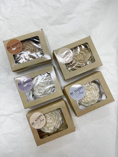 BE HAPPY Ароматический гипсовый пион ручной работы