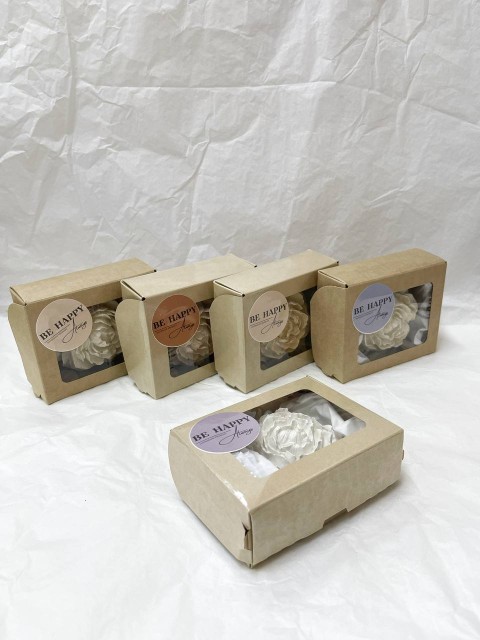 BE HAPPY Ароматический гипсовый пион ручной работы