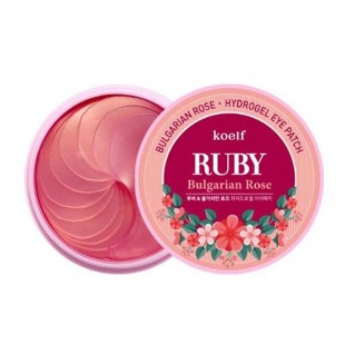 Koelf Гидрогелевые патчи для глаз с рубиновой болгарской розой Ruby & Bulgarian Rose