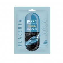 Тканевая маска для лица Jigott с фитоплацентой Placenta Real Ampoule Mask