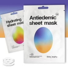 SKINOSOPHY Тканевая противоотёчная маска с липопептидами люпина 3D с ушками и шеей Antiedemic sheet mask, 1 шт.  