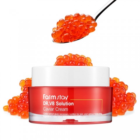 FarmStay Крем для лица с икрой Dr.V8 Solution Caviar Cream