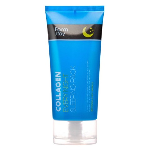 FARMSTAY Ночная маска для глубокого увлажнения и смягчения кожи лица с коллагеном Collagen Every Night Sleeping Pack, 120 мл