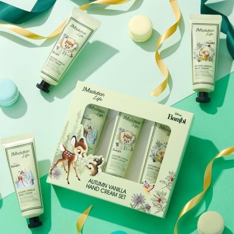 JMSolution Подарочный набор кремов для рук с ароматом Ванильная осень LIFE DISNEY AUTUMN VANILLA HAND CREAM SET, 3 шт. * 50 мл.