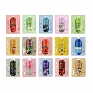 Тканевая маска для лица Jigott с муцином улитки Black Snail Real Ampoule Mask