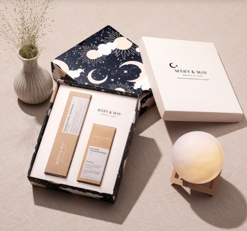 MARY & MAY Набор подарочный осветляющая сыворотка для лица и крем для глаз BE BRIGHT Gift set, 30 мл + 30 мл