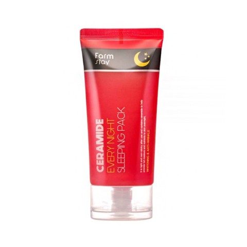 FARMSTAY Ночная маска для увлажнения и упругости кожи лица с керамидами Ceramide Every Night Sleeping Pack, 120 мл