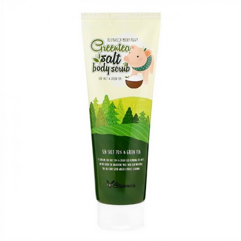 Elizavecca Солевой скраб для тела зеленый чай Greentea Salt Body Scrub