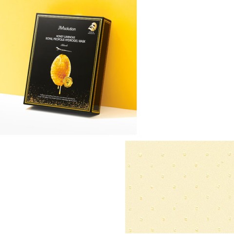 JMsolution Гидрогелевая маска для лица с прополисом Honey Luminous Royal Propolis Hydrogel Mask Black