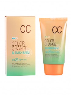 Welcos Матирующий СС-крем для лица Lotus Color Change Blemish Balm, 50 мл.