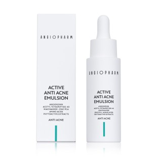 АНГИОФАРМ Активная эмульсия для проблемной кожи ANGIOPHARM ACTIVE ANTI ACNE EMULSION SERUM, 30 мл