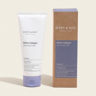 MARY&MAY Пенка для умывания с коллагеном White Collagen Cleansing Foam, 150 мл