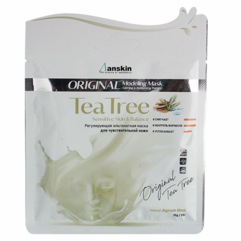 Противовоспалительная альгинатная маска Anskin с экстрактом чайного дерева Teatree Modeling Mask, 25 гр.