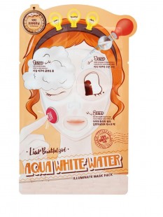Elizavecca Осветляющая маска для лица тканевая 3-Step Aqua White Water Illuminate Mask Sheet