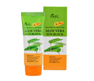Ekel Солнцезащитный крем для лица с алоэ Soothing & Moisture Aloe Vera Sun Block SPF 50 PA+++ 