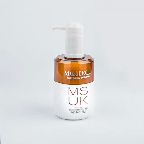 MOCHEQI MUSK Шампунь для сухих, поврежденных, окрашенных волос с гидролизованным кератином и маслом ШИ NOURISHING SHAMPOO, 318 мл