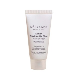 MARY & MAY Глиняная маска для лица для сияния кожи Lemon Niacinamide Glow Wash off Pack, 30 гр
