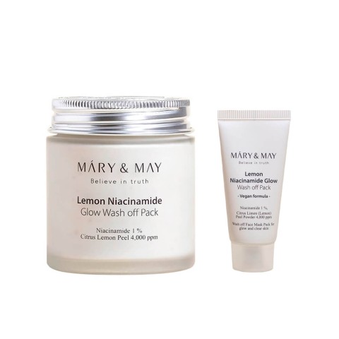 MARY & MAY Глиняная маска для лица для сияния кожи Lemon Niacinamide Glow Wash off Pack, 30 гр