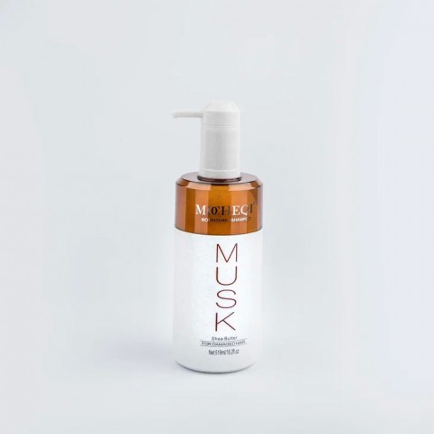 MOCHEQI MUSK Шампунь для сухих, поврежденных, окрашенных волос с гидролизованным кератином и маслом ШИ NOURISHING SHAMPOO, 518 мл
