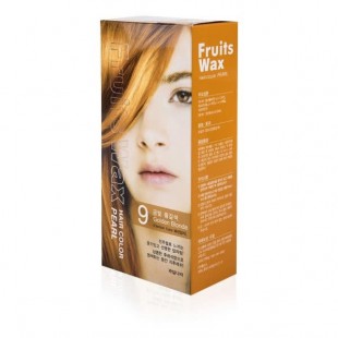 Welcos Краска для волос на фруктовой основе Fruits Wax Pearl Hair ОТТЕНОК №9, 60 мл+ 60 гр.