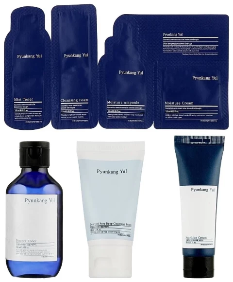 Pyunkang Yul Набор миниатюр для увлажнения и питания Skin set, 3 средства