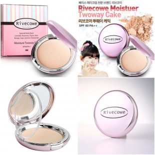 Увлажняющая пудра для лица Rivecowe Beyond Beauty Moisture Twoway Cake SPF 40 РА++, 23 тон