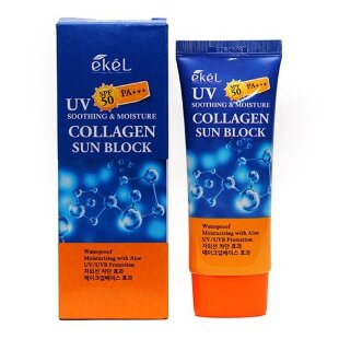 Ekel Солнцезащитный крем для лица с коллагеном Soothing & Moisture Collagen Sun Block SPF 50 PA+++