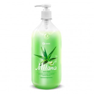 GRASS Milana Увлажняющее жидкое крем-мыло с ароматом алоэ Moisturizing Liquid Cream Soap, 1000 мл.