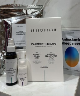 АНГИОФАРМ Набор тканевых масок для карбокситерапии ANGIOPHARM CARBOXY THERAPY MASK, 20 шт.