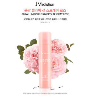 JMsolution Солнцезащитный спрей с розой Glow Luminous Flower Sun Spray SPF 50+ PA++++, 180 мл