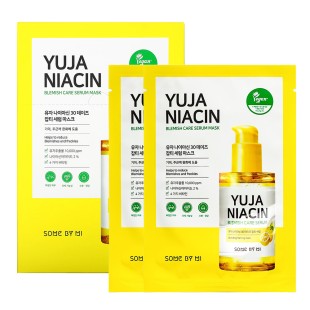 SOME BY MI Осветляющая тканевая маска с ниацинамидом и юдзу Yuja Niacin 30days Blemish Care Serum Mask, 32 мл