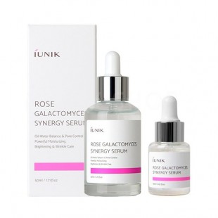 iUNIK Сыворотка для лица с розовой водой и галактомисисом Rose Galactomyces Synergy Serum, 50 мл.