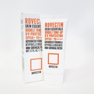Rovectin Солнцезащитный тонизирующий крем для лица Skin Essentials Double Tone-up UV Protector SPF 50+ PA++++, 50 мл.