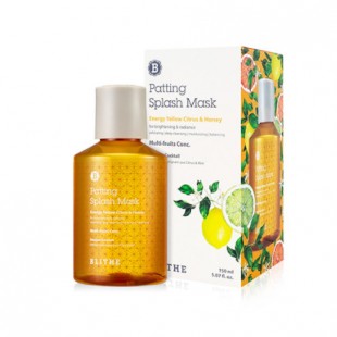 Витаминная сплэш-маска для сияния BLITHE «Энергия Цитрус и мед» Patting Splash Mask Energy Yellow Citrus&Honey, 150 мл.