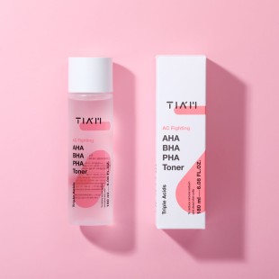 TIAM Очищающий кислотный тонер для проблемной кожи TIAM AC Fighting AHA BHA PHA Toner, 180 мл
