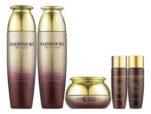 JIGOTT Антивозрастной набор для лица с муцином улитки DAANDAN BIT ROYAL PREMIUM SNAIL 3SET