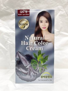 Bosnic Краска для волос Natural Hair Color Cream, GN-6, Middle Light Brown