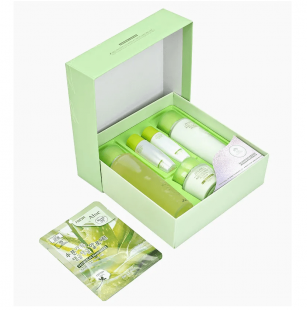 3W Clinic Набор увлажняющей косметики для лица с алоэ Aloe Full Water Activating Skin 3 Kit Set
