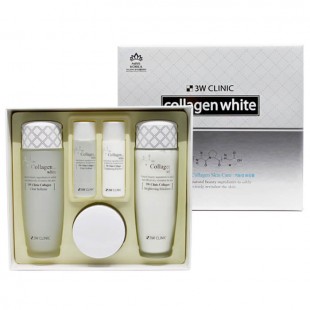 3W Clinic Набор осветляющей косметики для лица с коллагеном Collagen Whitening Skin Care Items 3 Set