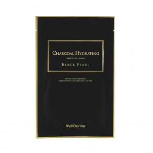 WellDerma Тканевая маска для лица с углём и чёрным жемчугом Charcoal Hydrating Black Pearl Mask