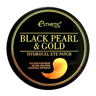 Esthetic House Гидрогелевые патчи для глаз с черным жемчугом и золотом Black Pearl & Gold Hydrogel Eye Patch, 60 шт.