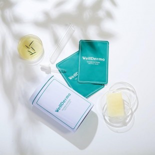 WellDerma Тканевая маска для лица успокаивающая с чайным деревом Teatree Soothing Ampoule Mask