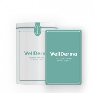 WellDerma Тканевая маска для лица успокаивающая с чайным деревом Teatree Soothing Ampoule Mask